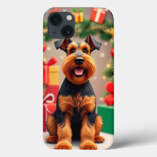 Cheerful and vibrant Airedale Terrier dog iPhone 13 Case