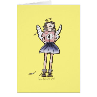 Cheerful Angel Number 4 Cards