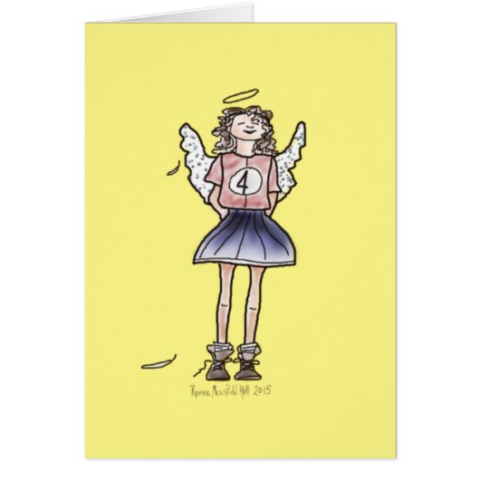 Cheerful Angel Number 4 Cards (Front)
