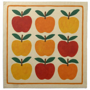 Cheerful Apple Arrangement Cloth Napkin