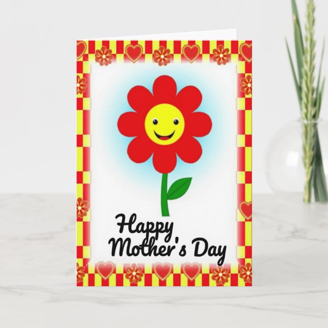 Cheerful Art Mothers Day Card (Front)