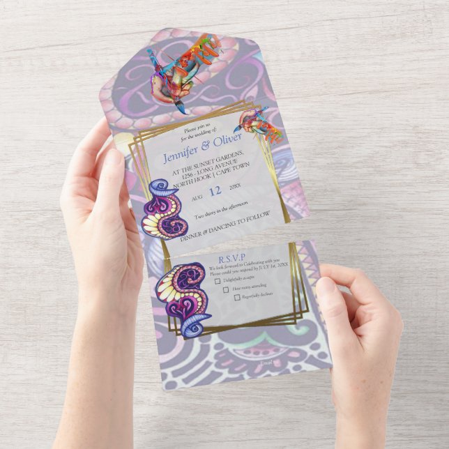 Cheerful Artist Party Doodle Creation All In One Invitation (Tearaway)