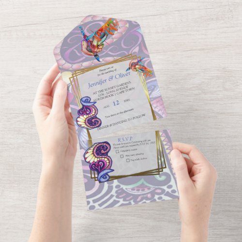 Cheerful Artist Party Doodle Creation All In One Invitation