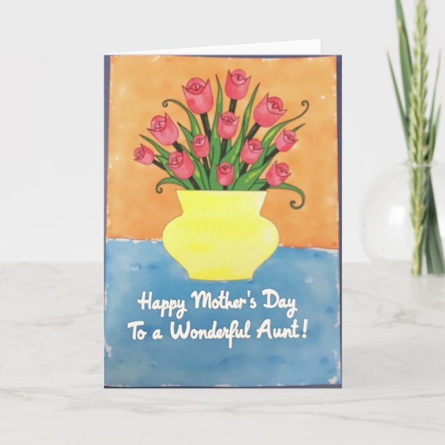 Cheerful Aunt Mothers Day Card (Front)