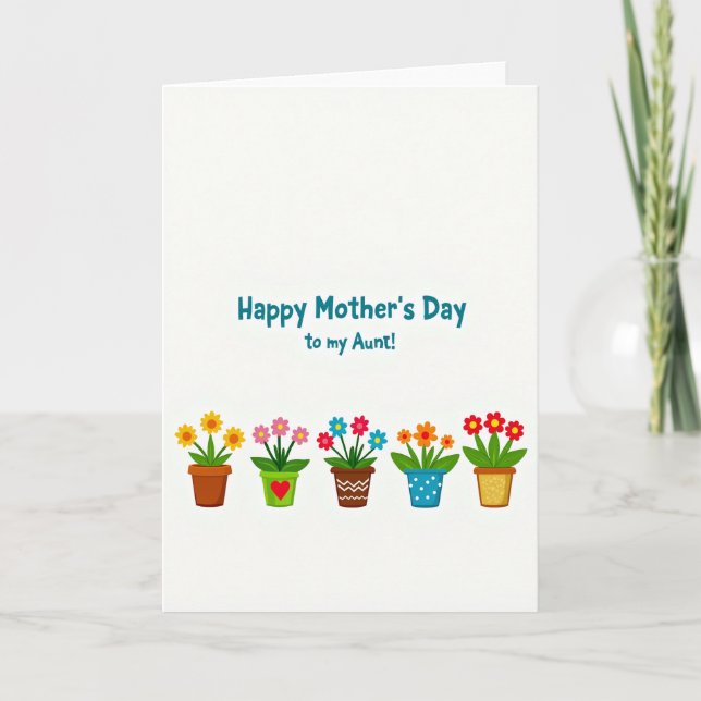 Cheerful Aunts Day Theme Card (Front)