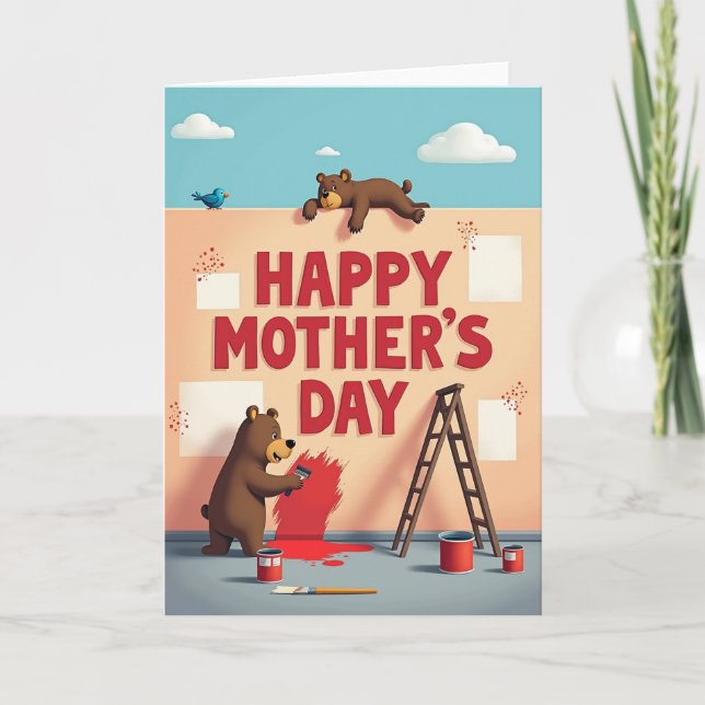 Cheerful Bears Mothers Day Card (Front)