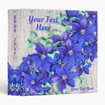 Cheerful Beauty Purple Floral 3 Ring Binder by anuradesignstudio at Zazzle