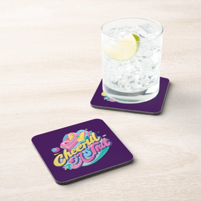 Cheerful  beverage coaster (Right Side)