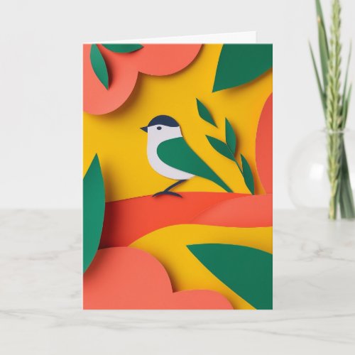 Cheerful Bird Gift Perch Card