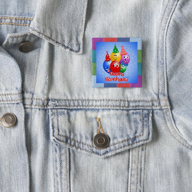 Cheerful Birthday Balloons Button (In Situ)