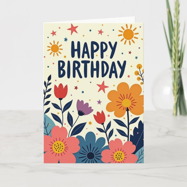 Cheerful Birthday Card (Front)