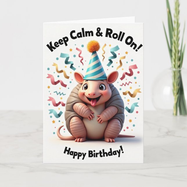 Cheerful Birthday Creature Card (Front)
