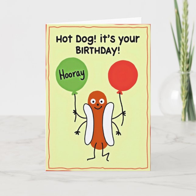 Cheerful Birthday Hand Drawn Card (Front)