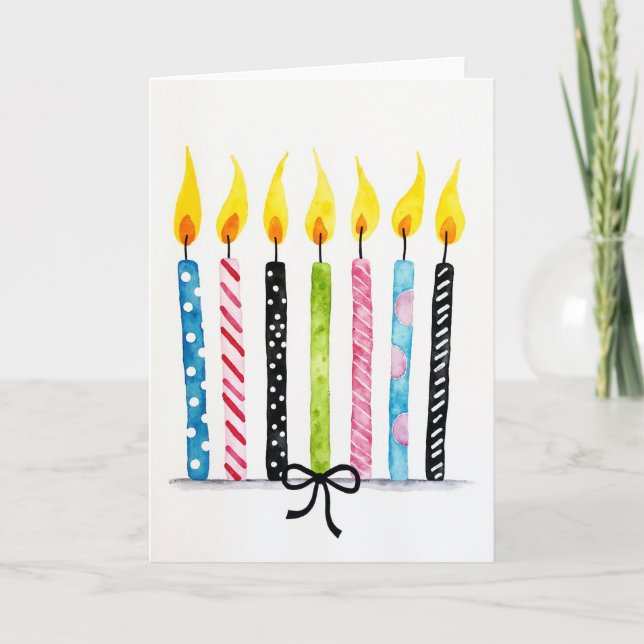 Cheerful Birthday Polka Dot Card (Front)