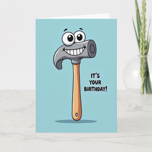 Cheerful Birthday Tool Character Card (Front)