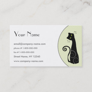 Cheerful Black Cat Business Card