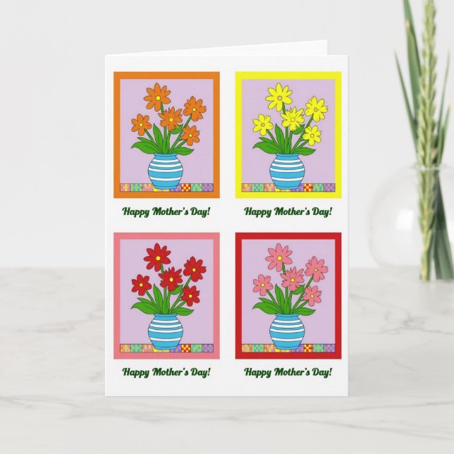 Cheerful Blossom Mothers Day Card (Front)