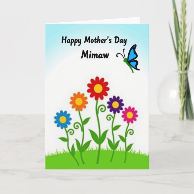 Cheerful Blossoms Day Card (Front)