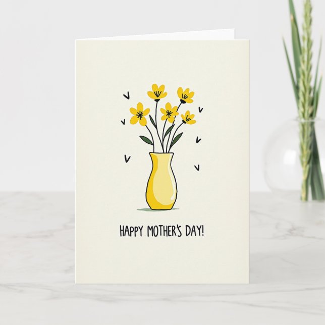 Cheerful Blossoms Mothers Day Card (Front)