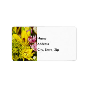 Cheerful Bouquet Painterly Label