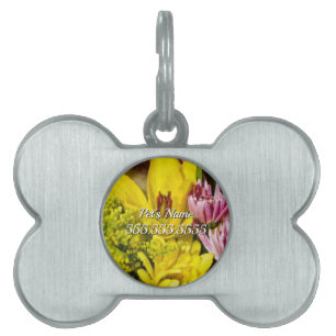 Cheerful Bouquet Painterly Pet ID Tag