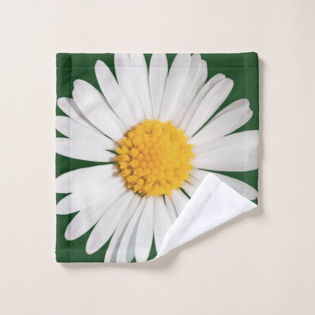 Cheerful, Bright Daisy Bath Towel Set (Wash Cloth)
