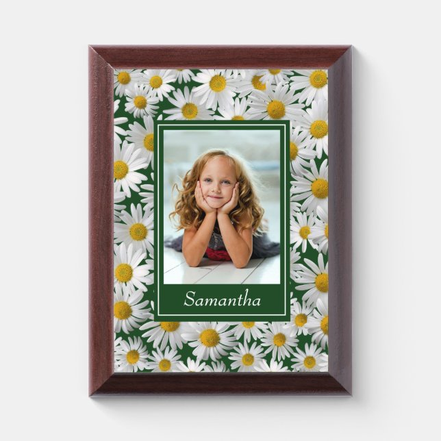 Cheerful Bright Daisy Custom Photo – Award Plaque (Vertical)