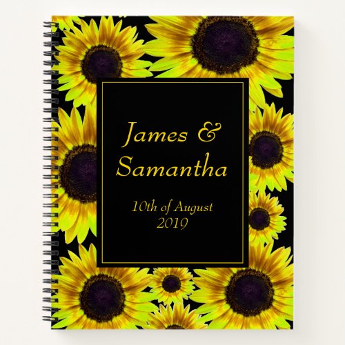 Cheerful Bright Yellow Sunflower  _ Planner Notebook