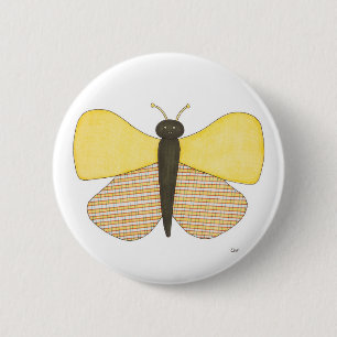 Cheerful Butterfly Pin-Erin Brie Art Button
