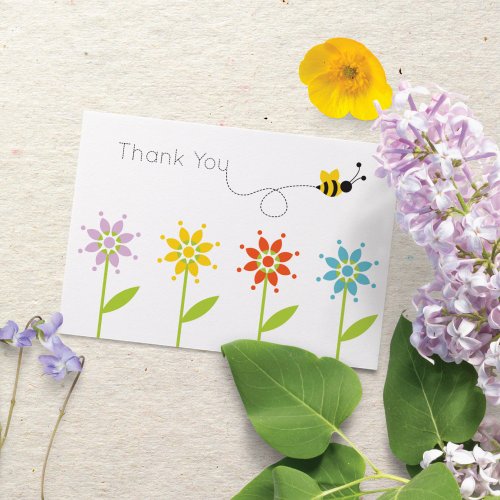 Cheerful Buzzing Bumblebee Thank You Card