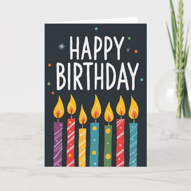 Cheerful Candle Art Card (Front)