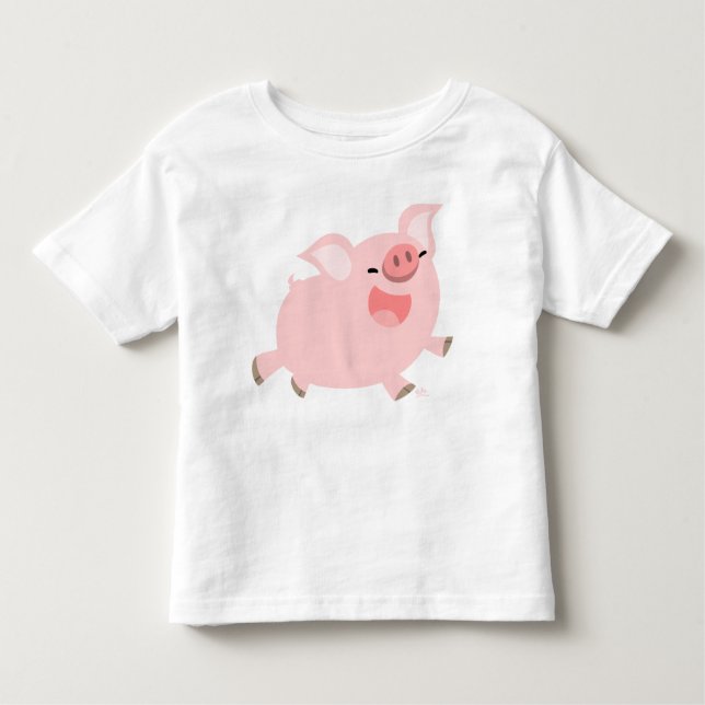 Cheerful Cartoon Pig children T-shirt (Front)