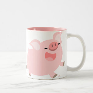 Cheerful Cartoon Pig custom mug