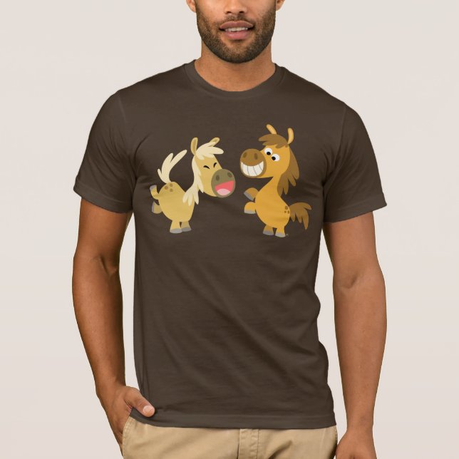 Cheerful Cartoon Ponies T-shirt (Front)