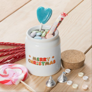 Cheerful Cartoon Santa Claus Candy Jar