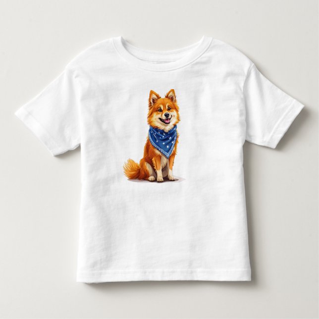 Cheerful, cartoon-style dog toddler t-shirt (Front)