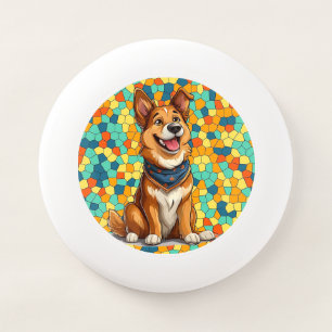 Cheerful cartoon-style dog Wham-O frisbee