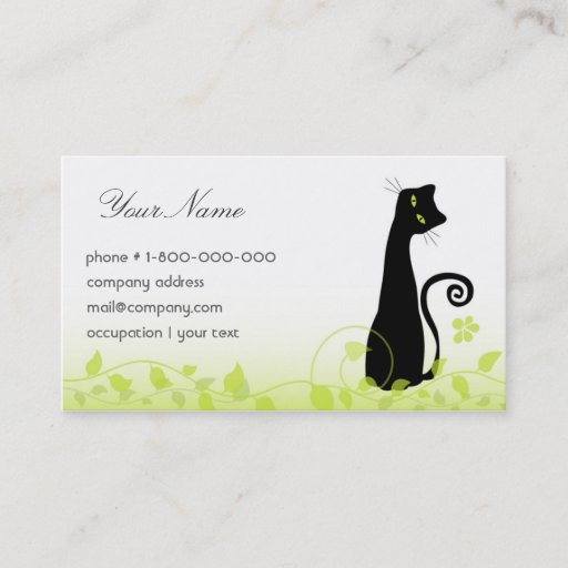 Customizable Cheerful Cat Business Card