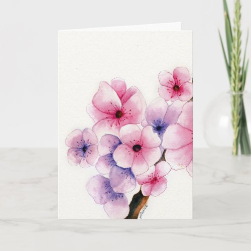 Cheerful cherry blossoms for any occasion greeting card