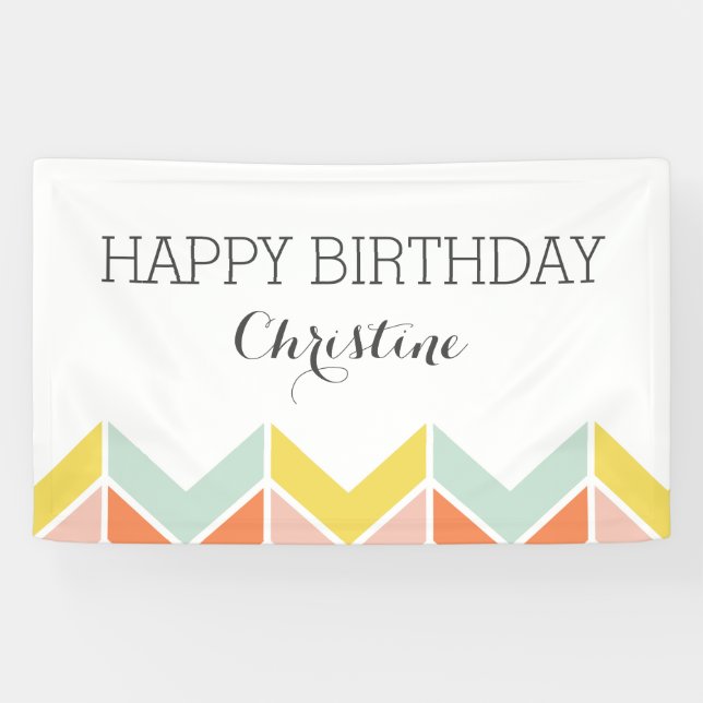 Cheerful Chevron Banner (Horizontal)