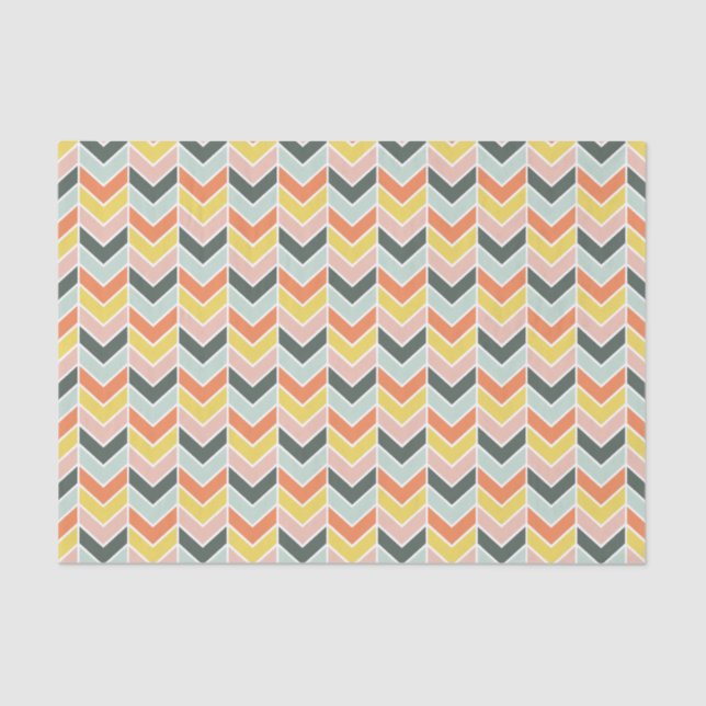 Cheerful Chevron by Origami Prints Tissue Paper (Front)