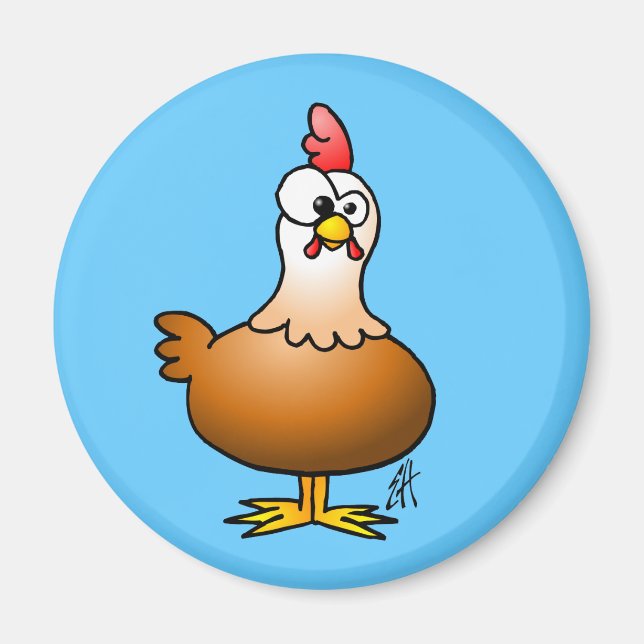 Cheerful Chicken Magnet (Front)