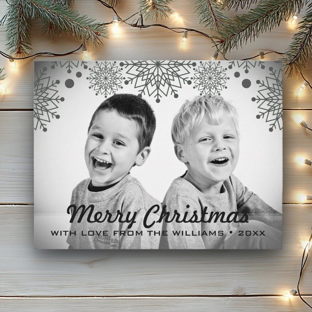 Cheerful Christmas | Black and White Holiday Photo (Creator Uploaded)