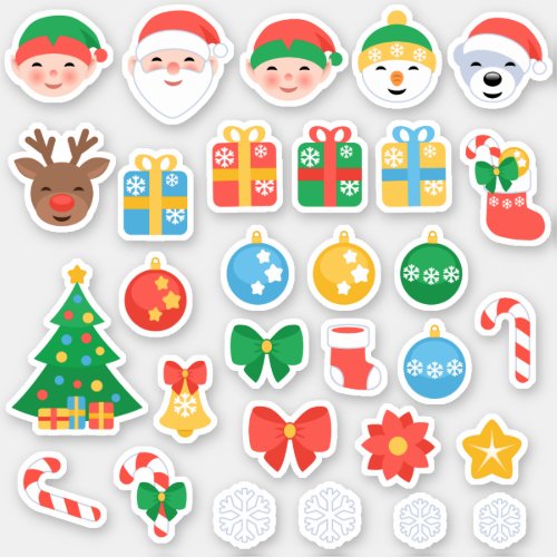 Cheerful Christmas Cartoons Sticker
