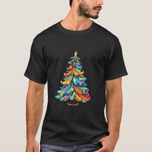 Cheerful Christmas Tree 1  T_Shirt