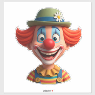 Cheerful Clown Sticker