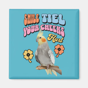 Cheerful Cockatiel Parrot Magnet