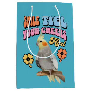 Cheerful Cockatiel Parrot Medium Gift Bag