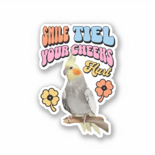 Cheerful Cockatiel Parrot  Sticker