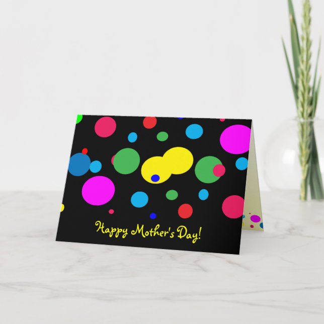 Cheerful Color Circles Mother's Day Card (Front)